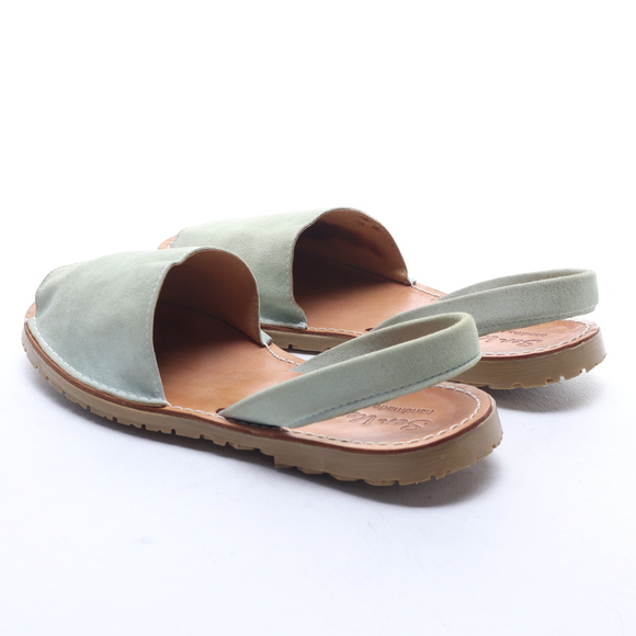 Sen Verde Women Suede Leather Open Toe Sling Back Sandals EU 37 Green - Picture 8 of 16